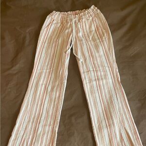 Roxy White Orange Oceanside Pant